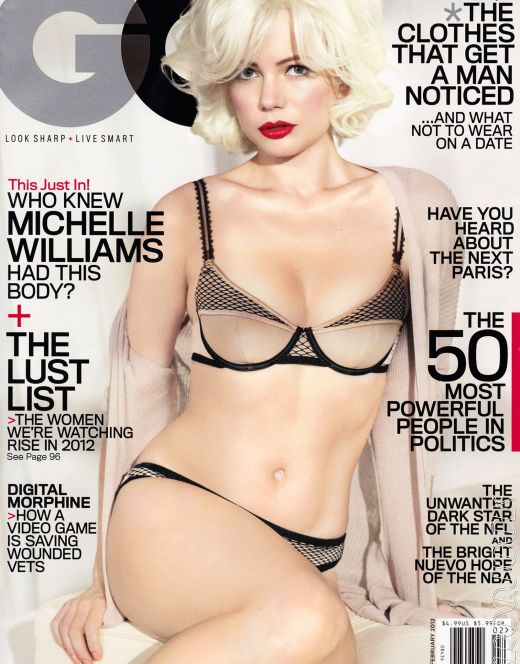 Горячие фото Мишель Уильямс в нижнем белье из GQ