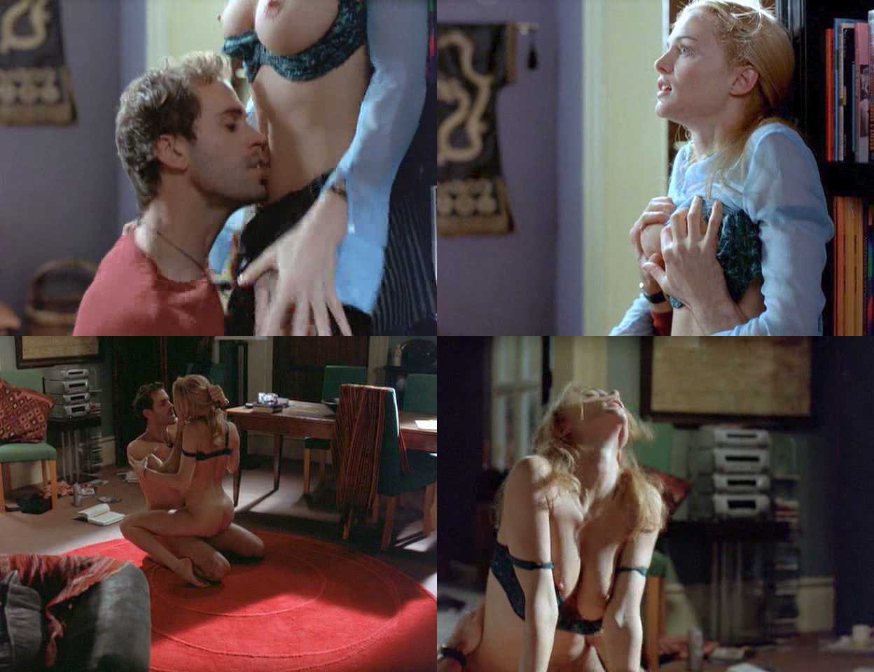 Полностью голая Хизер Грэм в эротических сценах из кино.